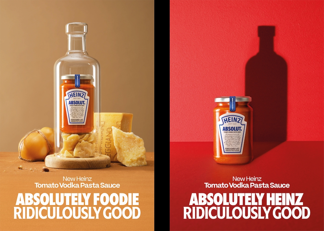 Heinz a Absolut vzdávají hold klasickým reklamám na vodku