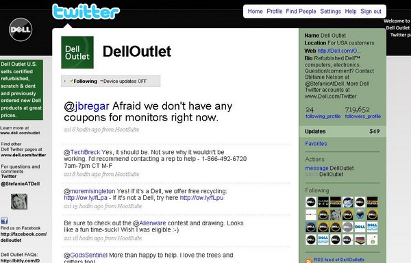 dell outlet twitter